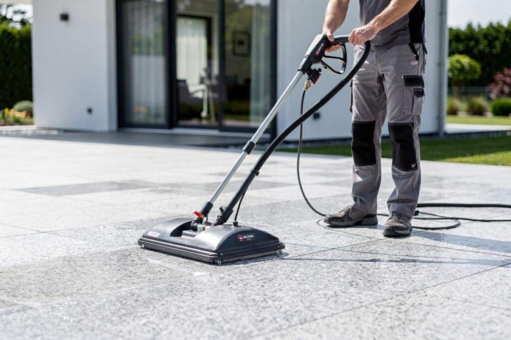 Professionelle Technik zur Steinreinigung